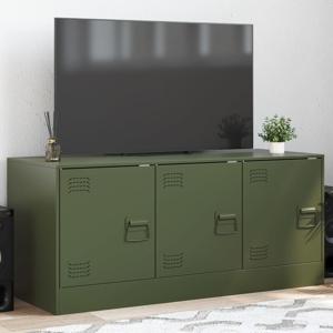 Tv-meubel 99x39x44 cm staal olijfgroen