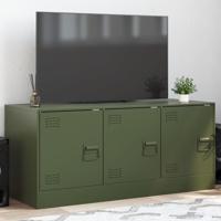 Tv-meubel 99x39x44 cm staal olijfgroen - thumbnail