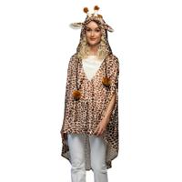 Poncho Giraffeprint Volwassenen Deluxe Poncho Giraffeprint Volwassenen Deluxe