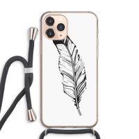 Pluim: iPhone 11 Pro Max Transparant Hoesje met koord