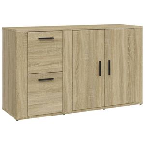 vidaXL Dressoir 100x33x59,5 cm bewerkt hout sonoma eikenkleurig