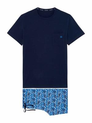 HOM - Short Sleepwear - Vibe - blauw, Maat:XL
