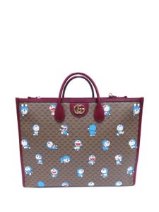 Gucci Pre-Owned x Doraemon sac cabas GG Supreme (2021) - Marron