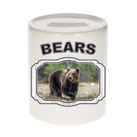 Dieren bruine beer spaarpot - bears/ beren spaarpotten kinderen 9 cm - thumbnail