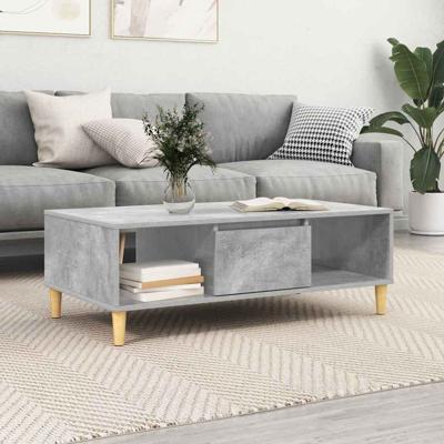 met opslag met de deur Betongrijs 103.5 x 60 x 35 cm Bewerkt hout