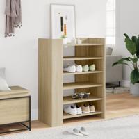 VidaXL Schoenenkast 74,5x37,5x100 cm bewerkt hout sonoma eikenkleurig