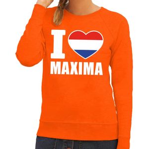 Oranje I love Maxima sweater dames