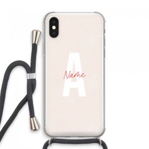Strawberry Milkshake: iPhone XS Max Transparant Hoesje met koord