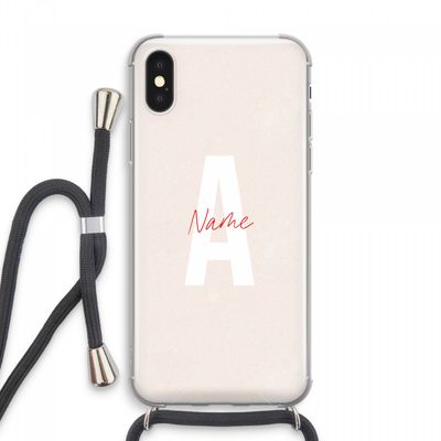 Strawberry Milkshake: iPhone XS Max Transparant Hoesje met koord