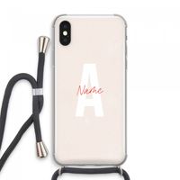 Strawberry Milkshake: iPhone XS Max Transparant Hoesje met koord