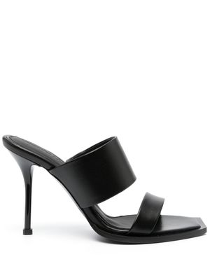 Alexander McQueen mules 105 mm en cuir - Noir