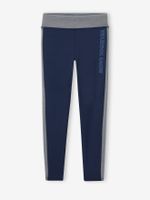 Sportlegging meisjes met zijstroken marineblauw Sportlegging meisjes met zijstroken marineblauw