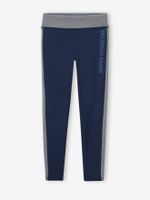 Sportlegging meisjes met zijstroken marineblauw - thumbnail