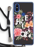 Hello in flowers: Xiaomi Mi Mix 3 Transparant Hoesje met koord