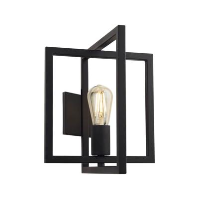 Searchlight Zwarte wandlampPlaza - 23203-1BK