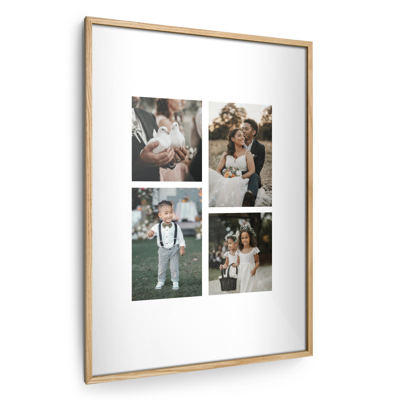 Houten lijst met gepersonaliseerde fotoafdruk - 50x70