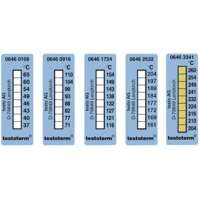 testo testoterm Temperatuurmeetstrip 71 tot 110 °C Inhoud10 stuk(s)