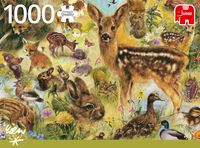 Premium Collection Rien Poortvliet, Jonge dieren in het wild 1000 stukjes - thumbnail