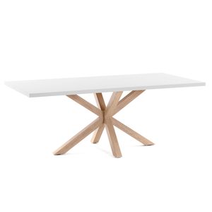 Kave Home Eettafel 'Argo' Eiken/Wit, 160 x 100cm