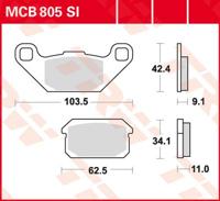 TRW Remblokken, en remschoenen voor de moto, MCB805SI Sinter offroad