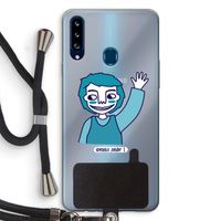 Zwaai: Samsung Galaxy A20s Transparant Hoesje met koord Zwaai: Samsung Galaxy A20s Transparant Hoesje met koord