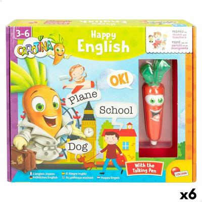 Educatief Spel Lisciani Giochi Carotina Baby Happy English 4,5 x 14,5 x 3 cm Elektronische Puzzel (6 Stuks)