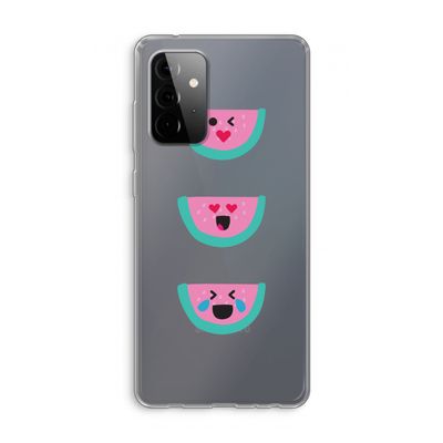 Smiley watermeloen: Samsung Galaxy A72 Transparant Hoesje