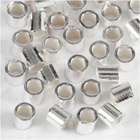Creativ Company Knijpkralen, d 2 mm, zilver, 50 stuk/ 1 doos