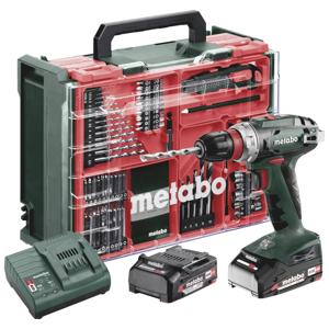 Metabo BS 18 Quick Set 602217710 Accu-schroefboormachine 18 V 2 Ah Li-ion Brushless, Incl. 2 accus, Incl. koffer, Incl. lader, Incl. accessoires