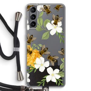 No flowers without bees: Samsung Galaxy S21 Transparant Hoesje met koord