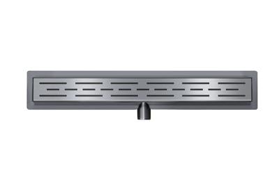 Wiesbaden Douchegoot met flens en rooster 100 x 7 cm gunmetal Wiesbaden Douchegoot met flens en rooster 100 x 7 cm gunmetal