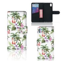 Xiaomi Redmi 7A | Telefoonhoesje | Met pasjeshouder | Flamingo Palms