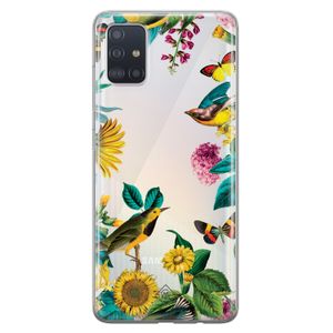 Samsung Galaxy A51 transparant hoesje - Sunflowers