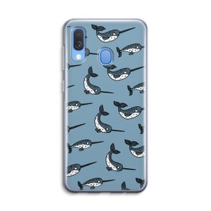 Narwhal: Samsung Galaxy A40 Transparant Hoesje