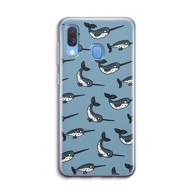Narwhal: Samsung Galaxy A40 Transparant Hoesje