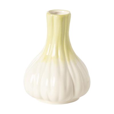 Vaas knoflook - beige/geel - ø11x14 cm