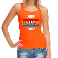 Tanktop hup Holland hup Holland / Nederland supporter EK/ WK oranje voor dames - thumbnail