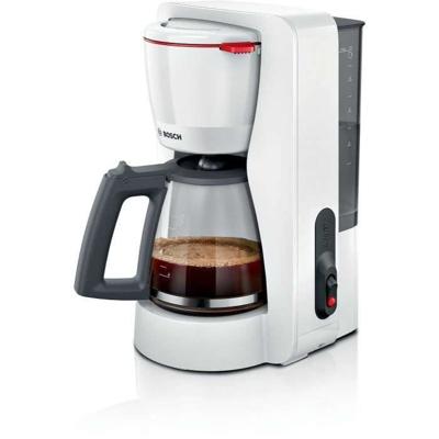 Filterkoffiezetapparaat - BOSCH - TKA2M111 MyMoment - Wit - Capaciteit 1,25L - glazen kan - anti-druppelsysteem