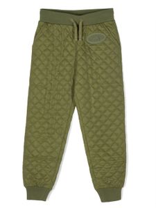 Moschino Kids pantalon de jogging à effet matelassé - Vert