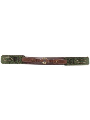 Gianfranco Ferré Pre-Owned ceinture en cuir à détails de coutures (années 1990) - Marron