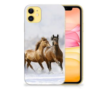 Apple iPhone 11 TPU Hoesje Paarden