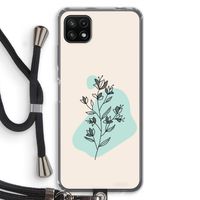Violets are blue: Samsung Galaxy A22 5G Transparant Hoesje met koord