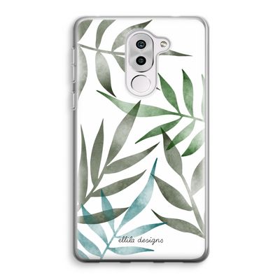 Tropical watercolor leaves: Honor 6X Transparant Hoesje