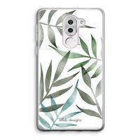 Tropical watercolor leaves: Honor 6X Transparant Hoesje
