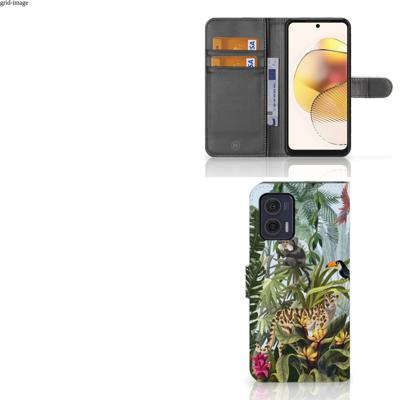 Telefoonhoesje | Met pasjeshouder | voor Motorola Moto G73 Jungle Telefoonhoesje | Met pasjeshouder | voor Motorola Moto G73 Jungle