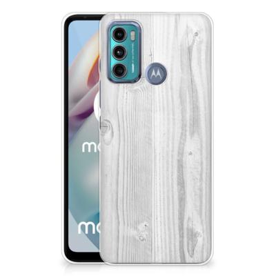 Motorola Moto G60 | Bumper Hoesje | White Wood