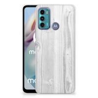 Motorola Moto G60 | Bumper Hoesje | White Wood