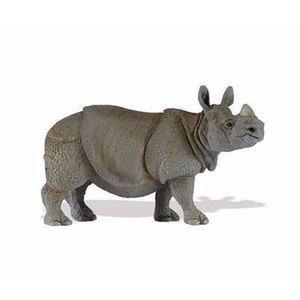 Plastic speelgoed figuur Indische neushoorn 12 cm   -