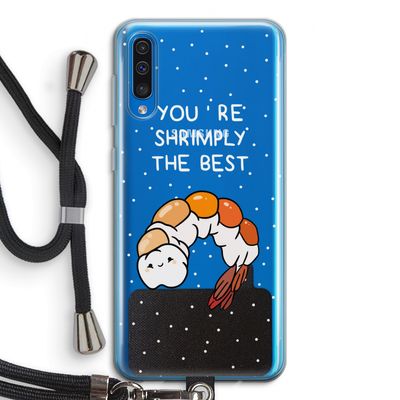 You're Shrimply The Best: Samsung Galaxy A50 Transparant Hoesje met koord