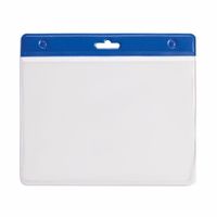 Multipack van 10x Badgehouder blauw 11,5 x 9,5 cm - thumbnail